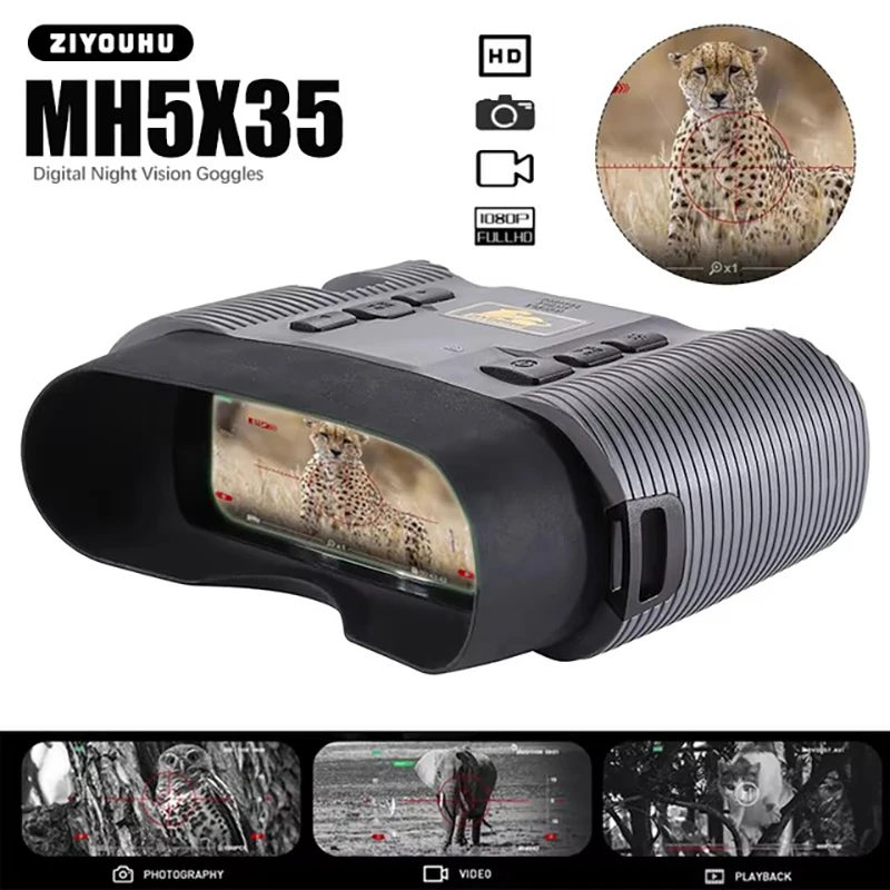 

HD Digital Binoculars with Angle Pitch Display Night Vision Video Camera Long Range Viewing, Dual IR Light Day and Night Hunting