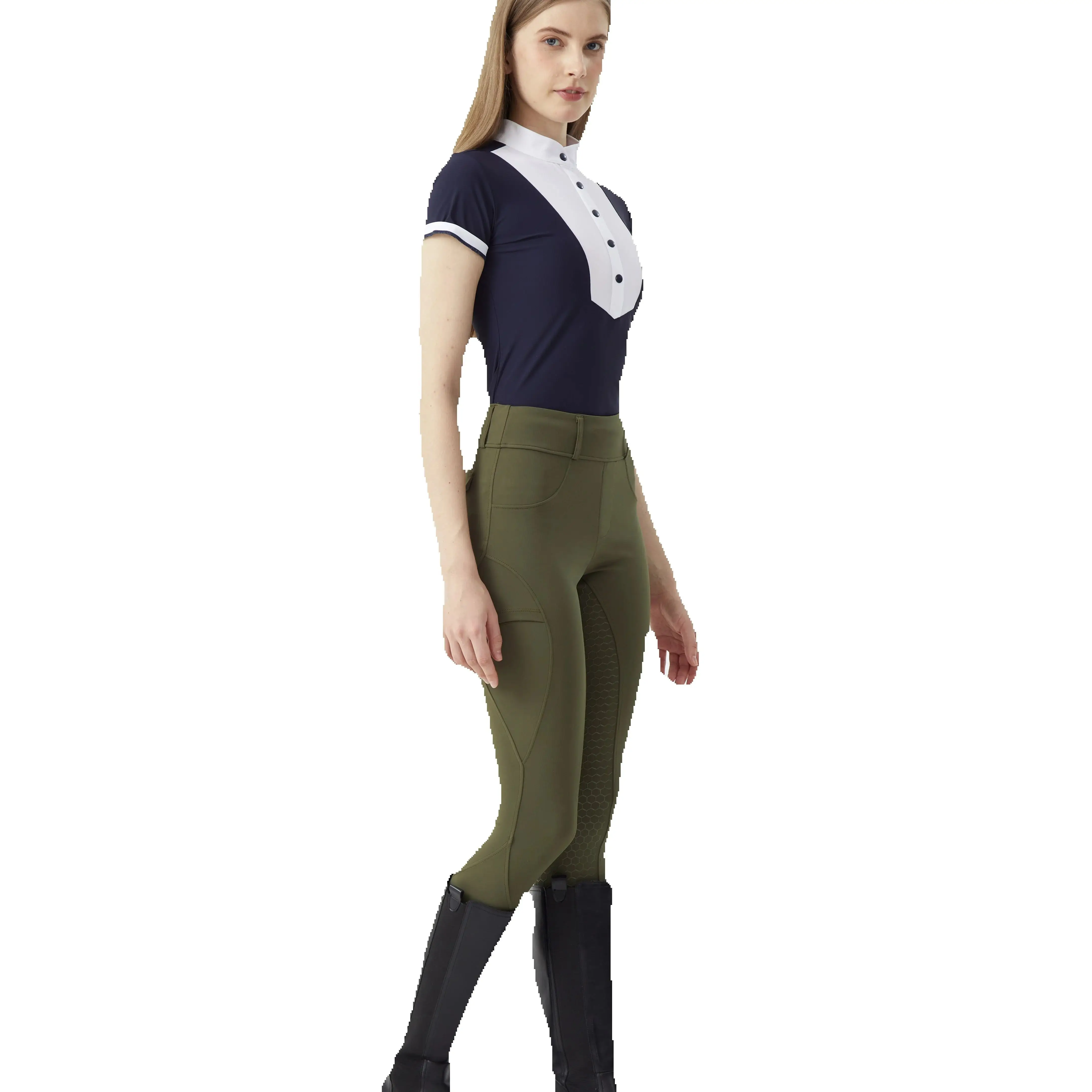 Four Seasons Reithose Damen Professionelle Reitsport-Hose mit Silikon-Anti-Rutsch-Beschichtung Verschleißfeste Hochelastische Hose – Detail 1