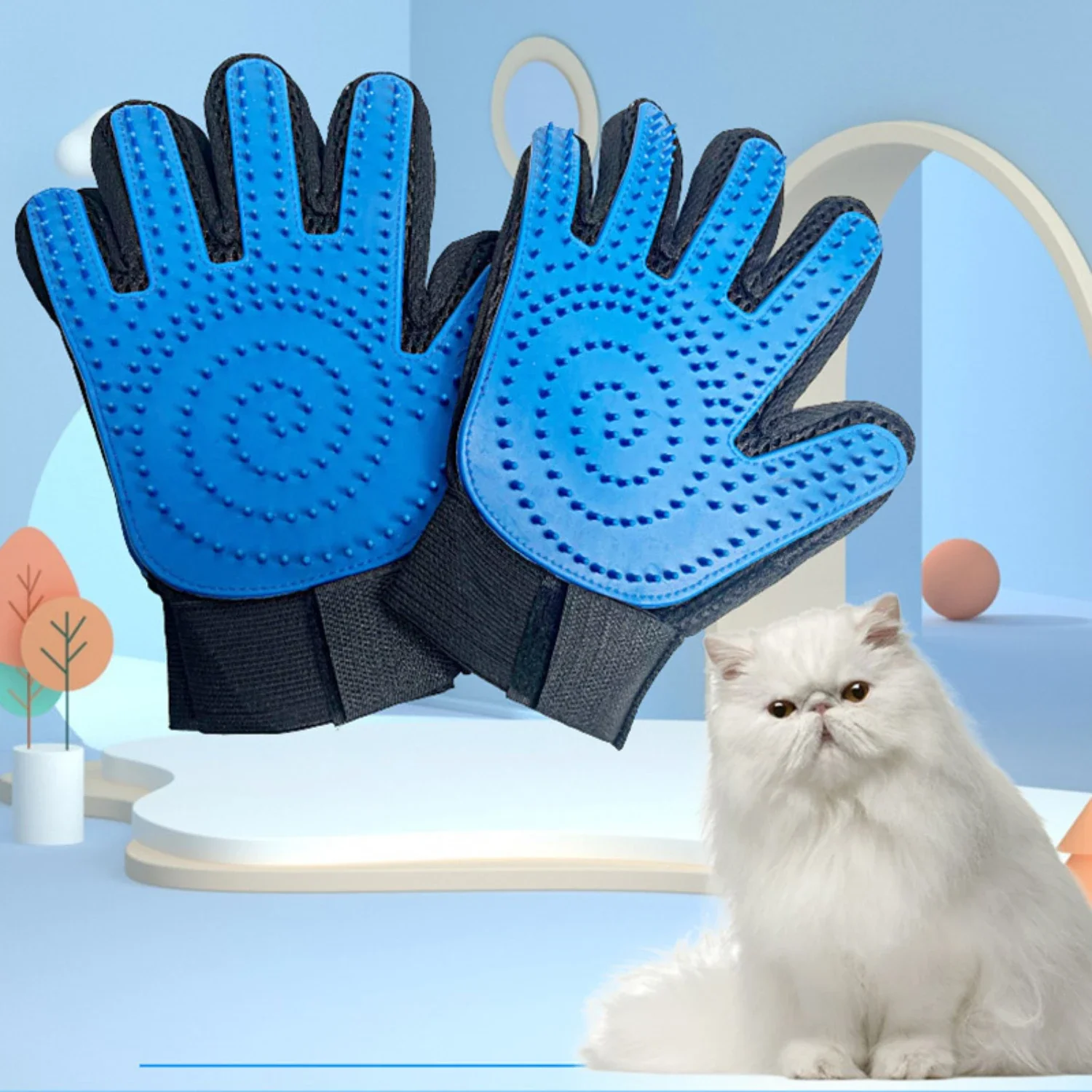 

Soft and Gentle Pet Deshedding Brush Set - Cozy and Comfortable Massage Glove for Effective Grooming - Easy-to-Use Cleaning Tool