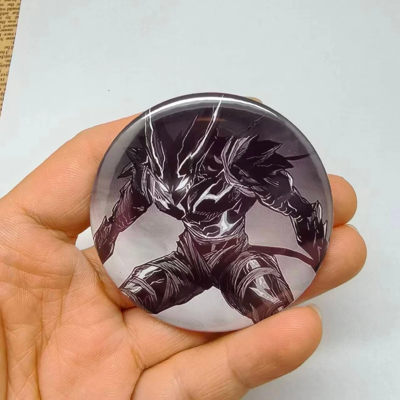 One Punch Man Garou – broches rondes en fer blanc faites à la main, épingles d'exposition, Badge de Cosplay pour vêtements, sac à dos, décoration, cadeaux