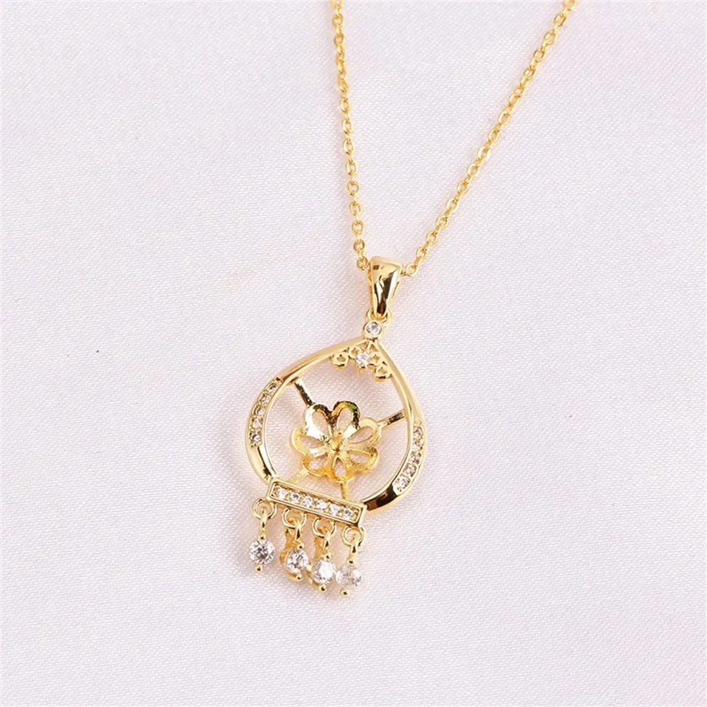 

DIY Gold-Plated Pearl Pendant Setting, Handmade Jewelry Crafting Accessories Jewelry Findings No Pearl No Chain