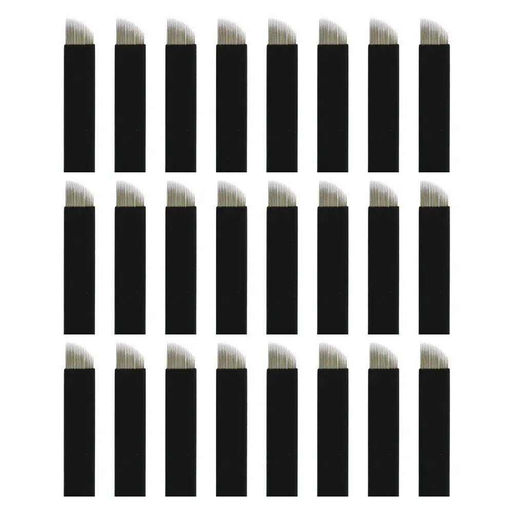 

50pcs Water Mist Eyebrow Powder: 18U 0.18Mm Manual Shading Needles For Natural Gradient Lightweight Mist Effect Beginner To