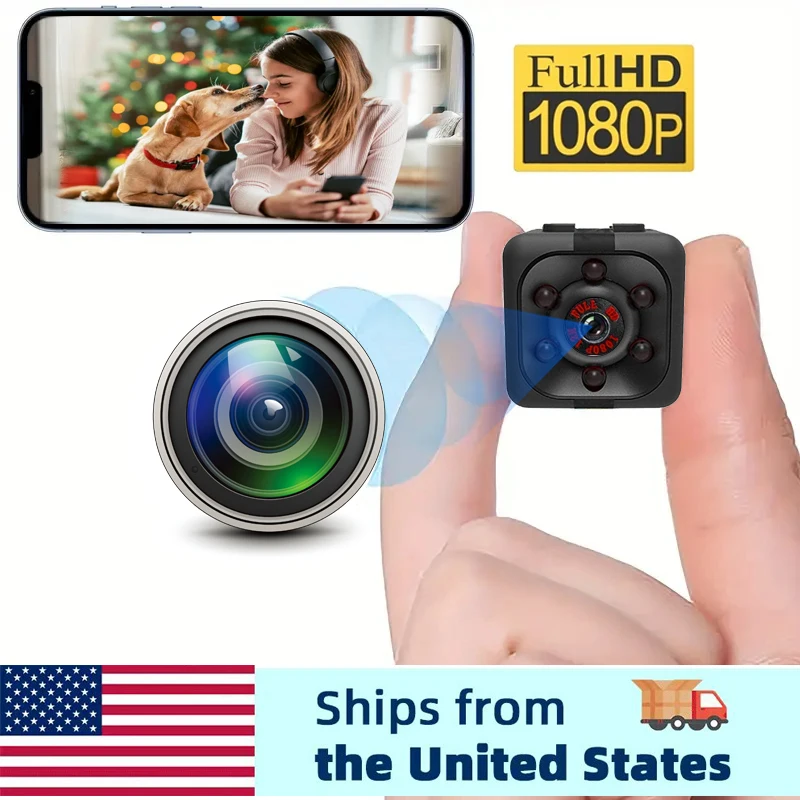 Mini Camera, samall Camera 1080P, Nanny Cam Full HD with Night Vision Motion Activation for Indoor Outdoor Covert Security