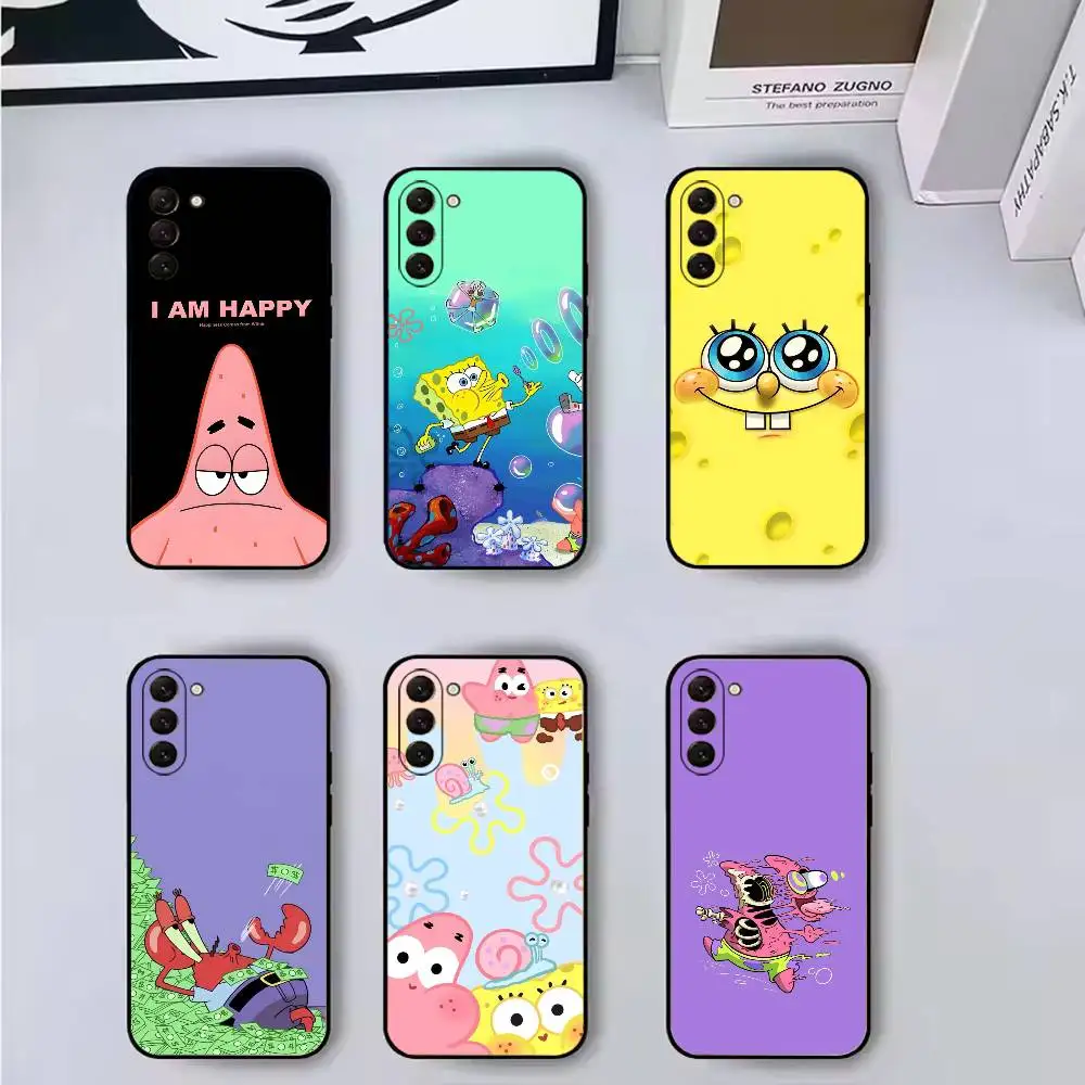 Cartoon S-Spongebob Funny Phone Case For Samsung Galaxy A73,A72,A71,A70,A53,A52,A51,Others Soft Black Cover
