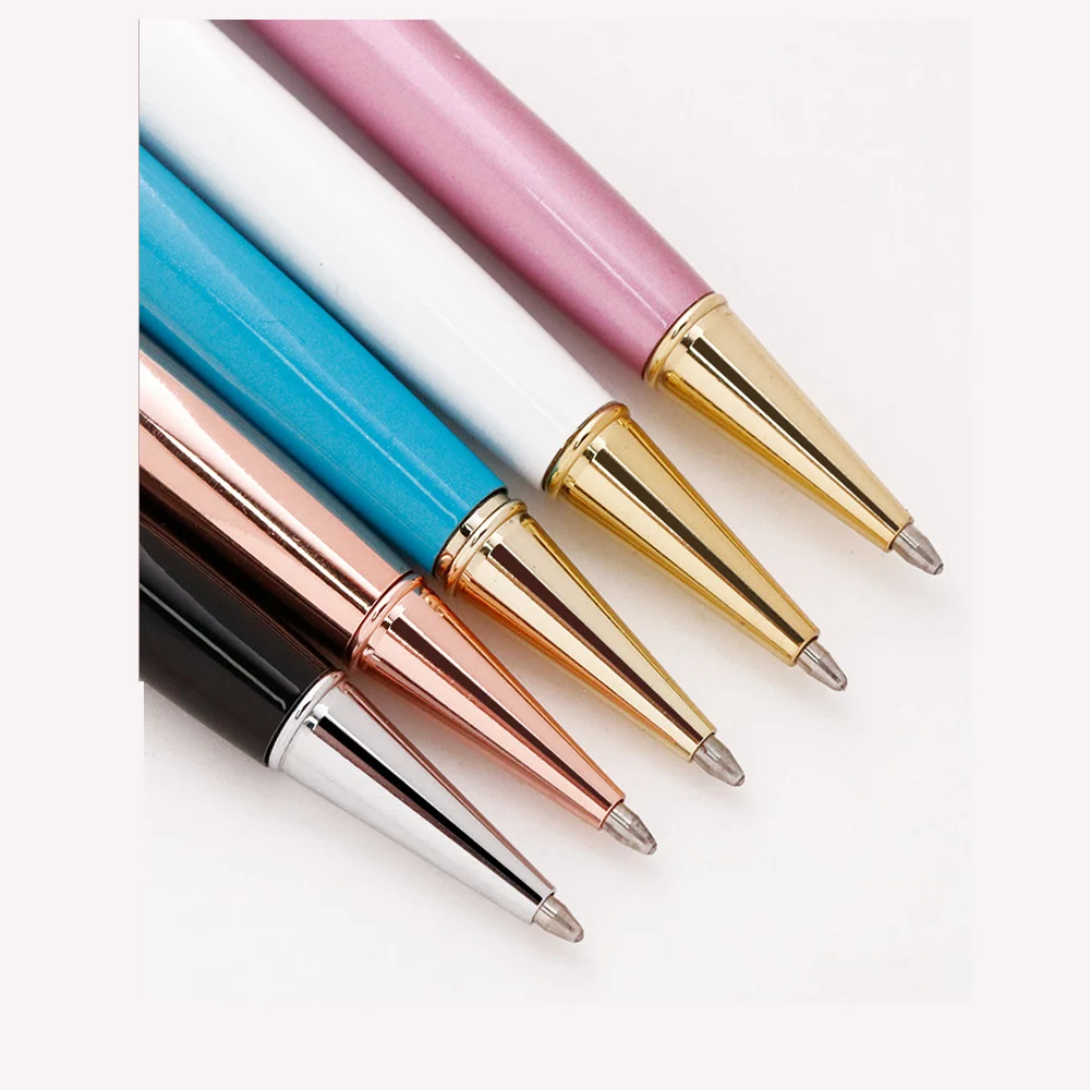 2P Personalized Laser Engraving DIY Flower Pen Elegant Liquid Oil Filled Metal Ballpoint Pen for Office & Wedding Gifts Logo pen