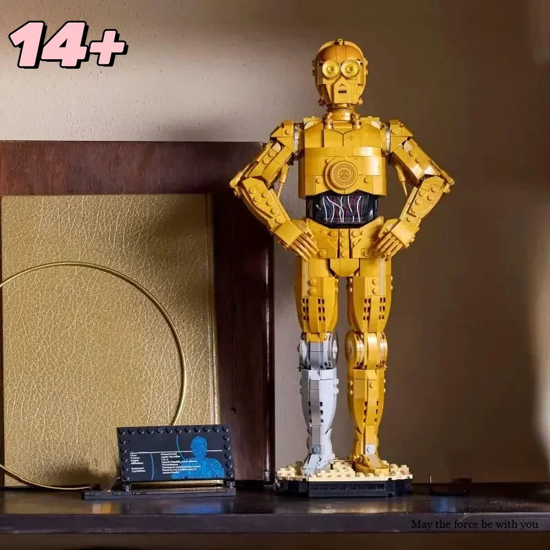 1140 قطعة MOC 75398 حروب الفضاء C-3PO Droid الشكل عمل نموذج اللبنات ديكور المنزل الجمعية ألعاب تعليمية هدية للأطفال