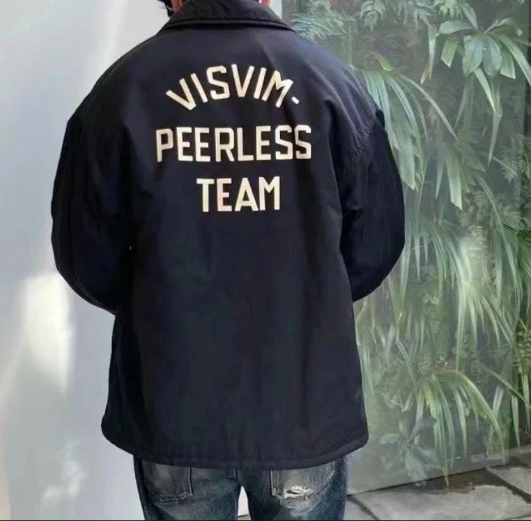 

Visvim Kofu 23SS Mud Dye Fce Lined Jaet Loose Fit Youth Faion Autumn Winter Outerwear Long Sve Button Closure