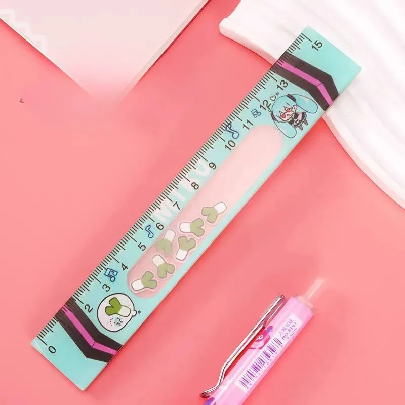 

Hatsune Miku anime two-dimensional shaker ruler creative cartoon cute ruler 15cm kawaii student stationery supplies wholesale