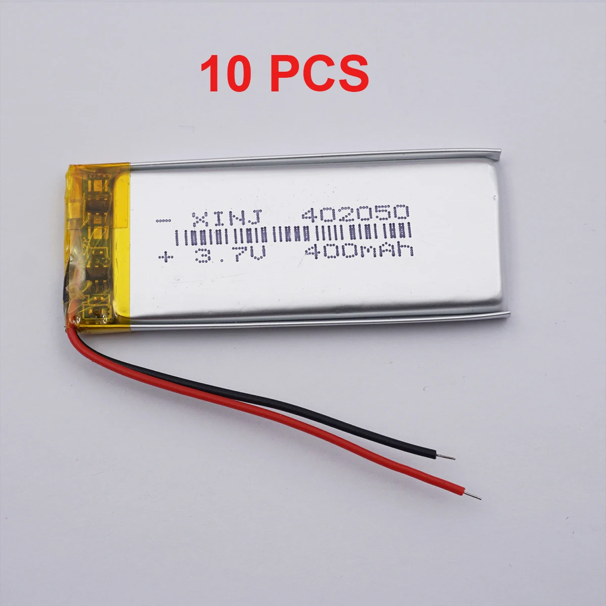 

10pcs 3.7V 400mAh 1.48Wh Polymer Li Lithium Battery 402050 Li-ion For GPS LED Sat Nav Car Camera Solar Lamps MP4 Instrumentation