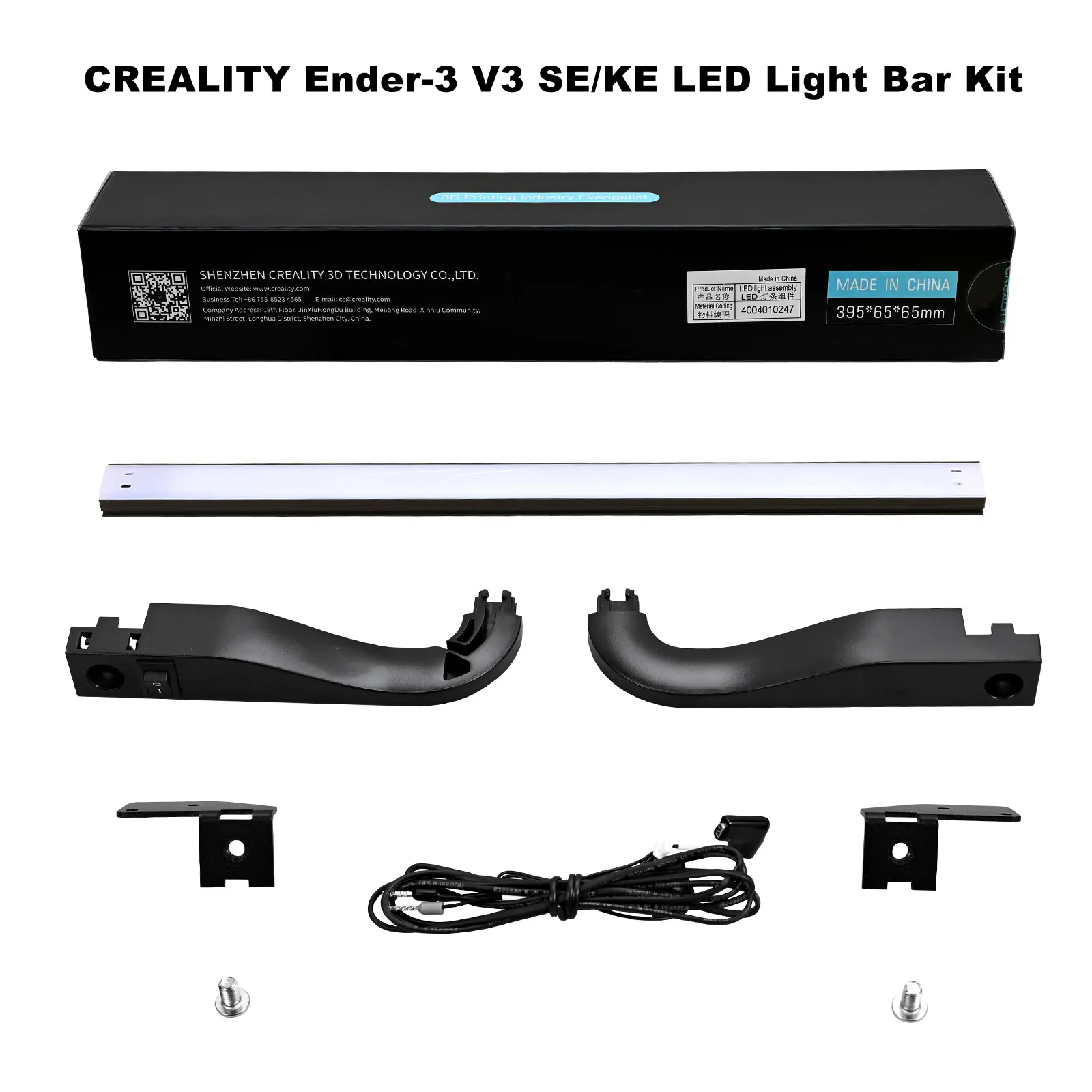 

Creality Official Ender 3 V3 SE/KE/Ender-3 Max Neo/3V2 Neo Light Bar Kit, Original 3D Printer LED Light Energy 24V/5W Soft Light