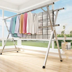 Clothes Drying Rack Floor Stand Clothes Space Saving Coat Rack Clothes Hanging Wardrobe Mobile Cloth Rail Nordic Furniture HY