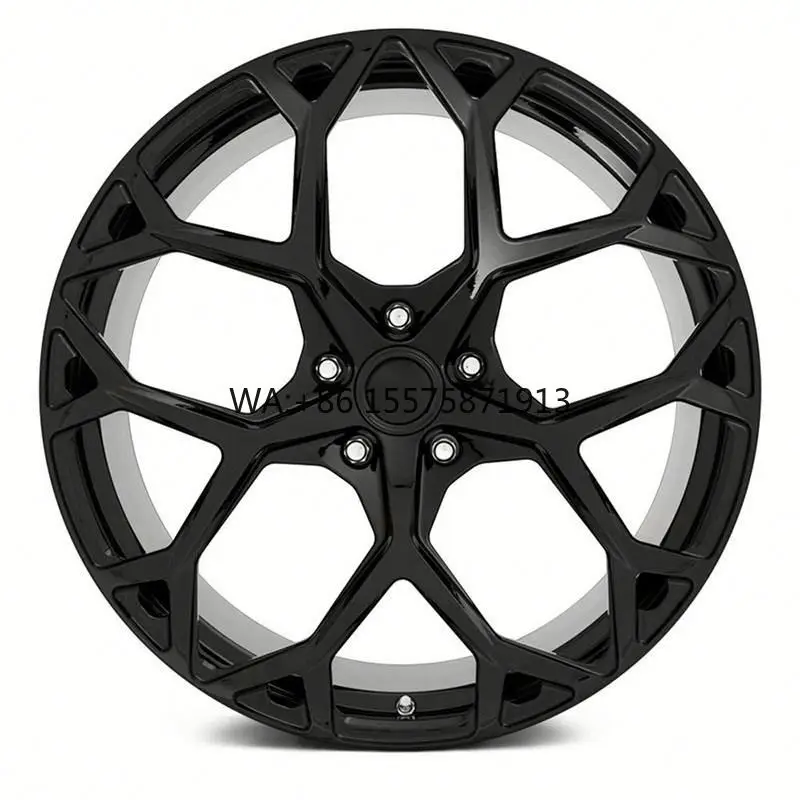 

Forged 22 Inch Aluminum Alloy Rims with Black Anodized & Concave Profile High Strength for SUVs