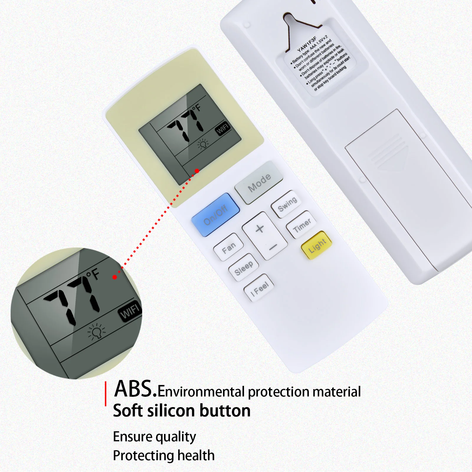 YAW1F3F Fernbedienung kompatibel für TOSOT Fensterklimaanlage 8.000 BTU 10.000 BTU GJC12BR-A3NRNJ1C für GREE Klimaanlage