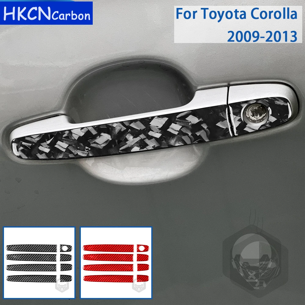 

For Toyota Corolla 2009 2010 2011 2012 2013 Accessories Carbon Fiber Car Outer Door Handle Cover Trim Stickers Decoration