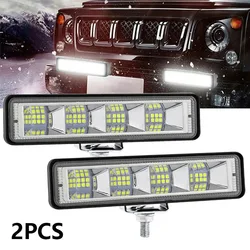 2PCS 24led 작업 조명 개조 램프 6 인치 LED 홍수 램프 스포트 빔 바 자동차 지프 트럭 SUV LED 오프로드 운전 안개 램프
