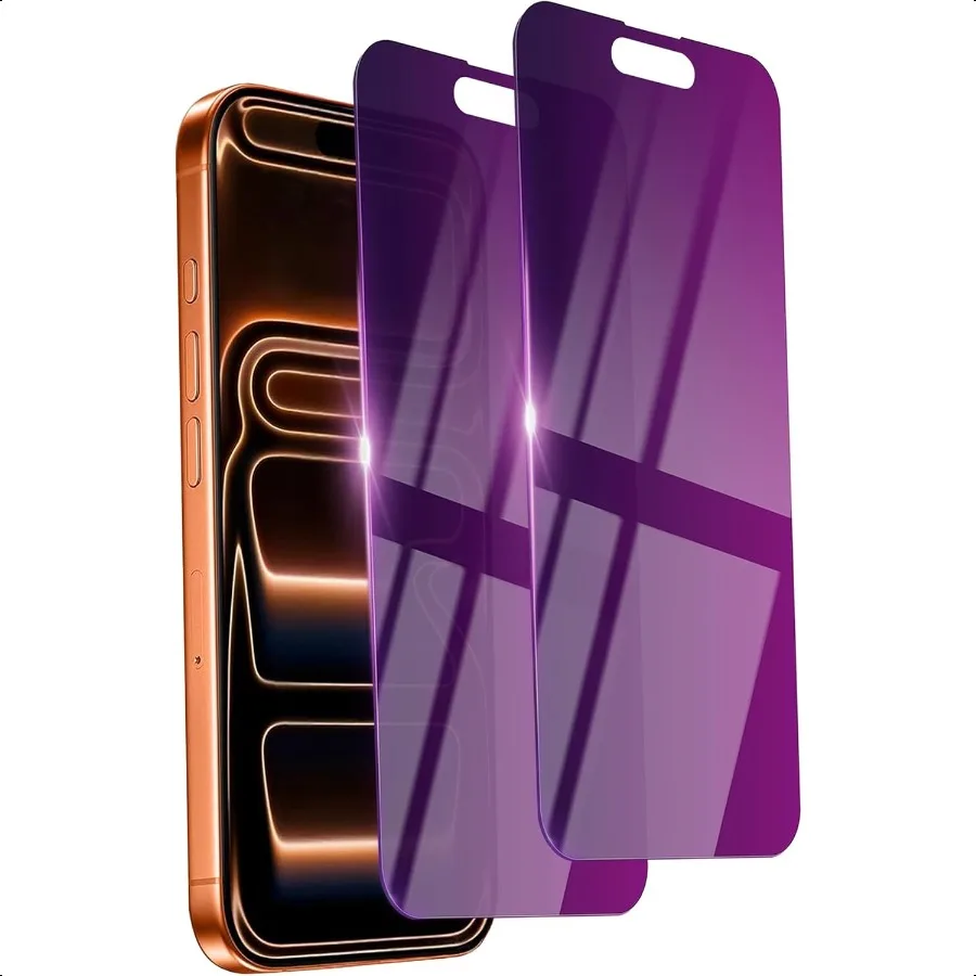 

2 упаковки защитной пленки для экрана для iPhone 17 Pro Max, закаленное стекло 6,9 дюйма, защита от шпионских глаз, защита от царапин, полная защита