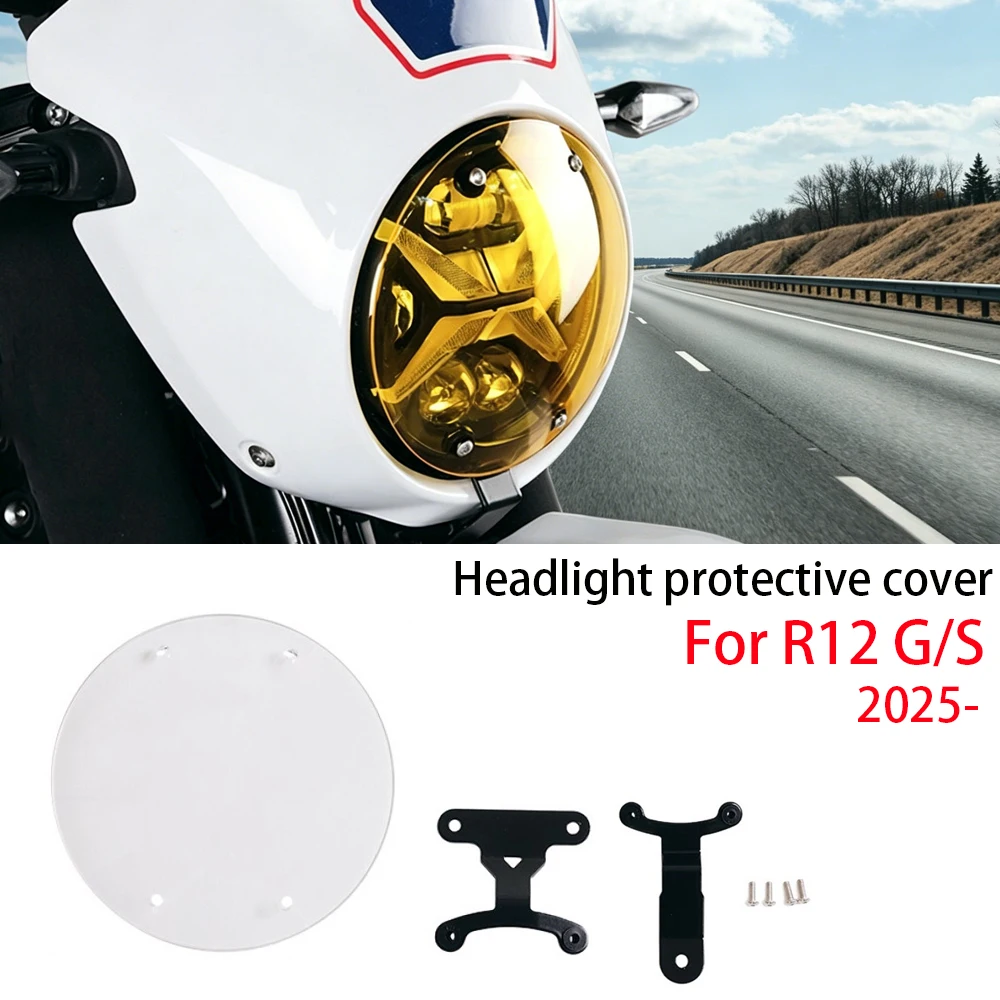 For BMW R12GS R12G/S 2025- Headlight Guard R12G S R12 G/S Headlight Shield Guard Protector Headlamp ABS Mesh Cover