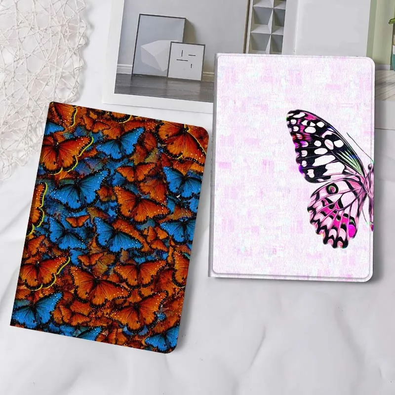 

Cartoon Butterfly Pattern Print Tablet Case For Samsung Tab Galaxy S6 S11 A A7 A8 A9 A11 10.1 10.4 10.5 Plus Lite Gift