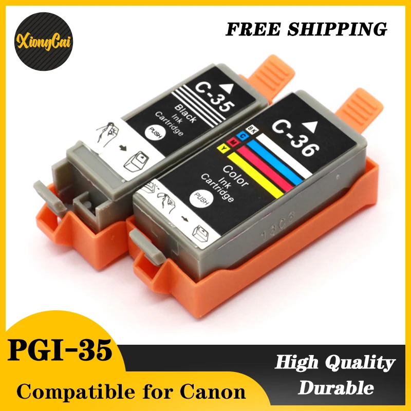 

4pcs Compatible Ink Cartridges PGI35 CLI36 PGI-35 CLI-36 PGI 35 CLI 36 For Canon Pixma IP100B IP100 IP100 mini 260 320 printers