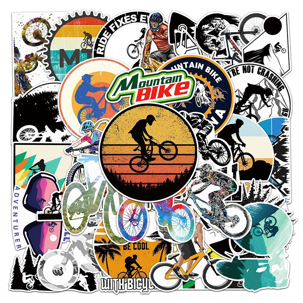 Mountain Biking Game - 10/30/50 stuks coole fietsstickers MTB mountainbike