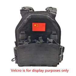 Military tactical combat vest, transport equipment, lightweight, detachable, fast, laser cut, black, 6094