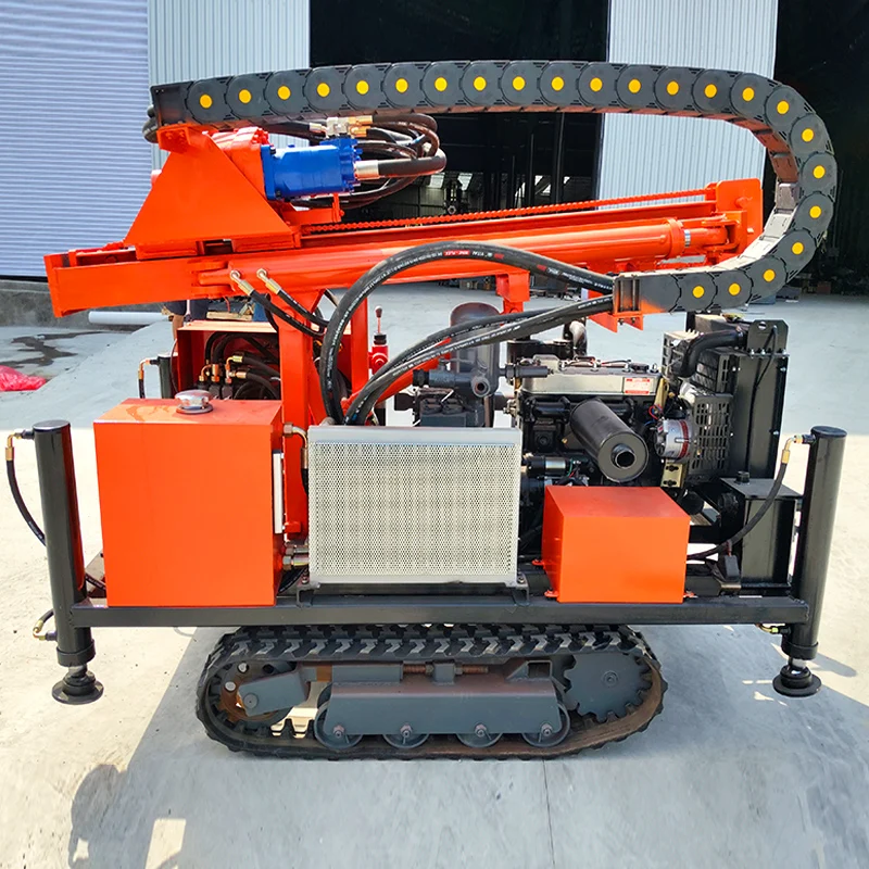 

Customized 200m High-Efficiency Borehole Drill Crawler Hydraulic Rotary Deep Well Water Well Drilling Rig