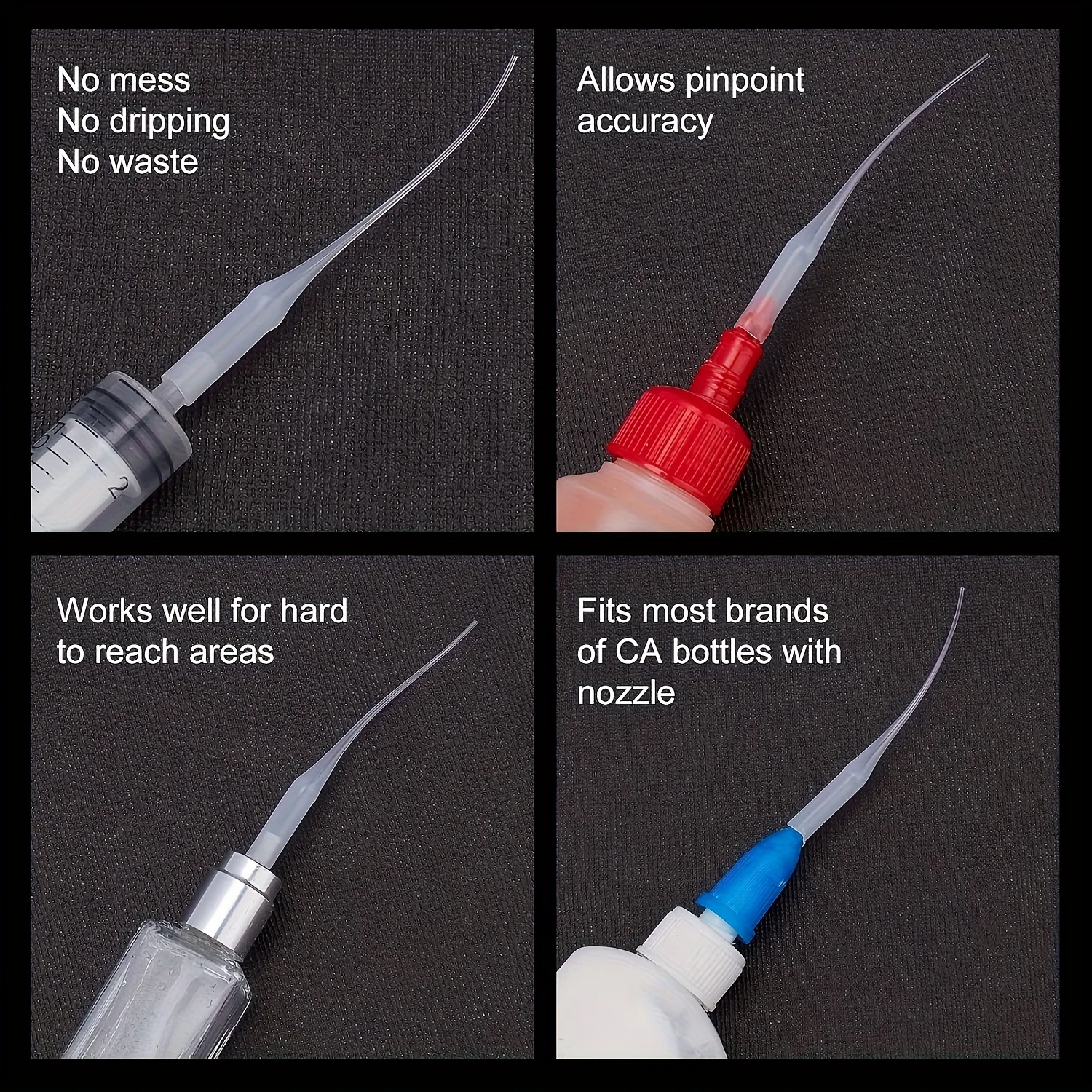High Precision Glue Applicator | Micro Tips and Extenders, Micro Dispensing Nozzle, Anti-Side Leakage, For Crafts, Laboratory