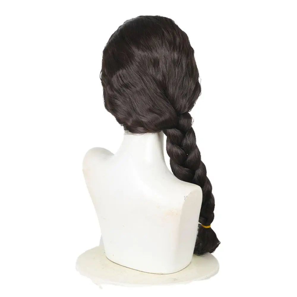 شعر مستعار كوسبلاي من Wicked Elphaba للنساء، شعر أسود طويل مقاوم للحرارة، شعر صناعي، دعائم لعب الأدوار، إكسسوارات أزياء الهالوين