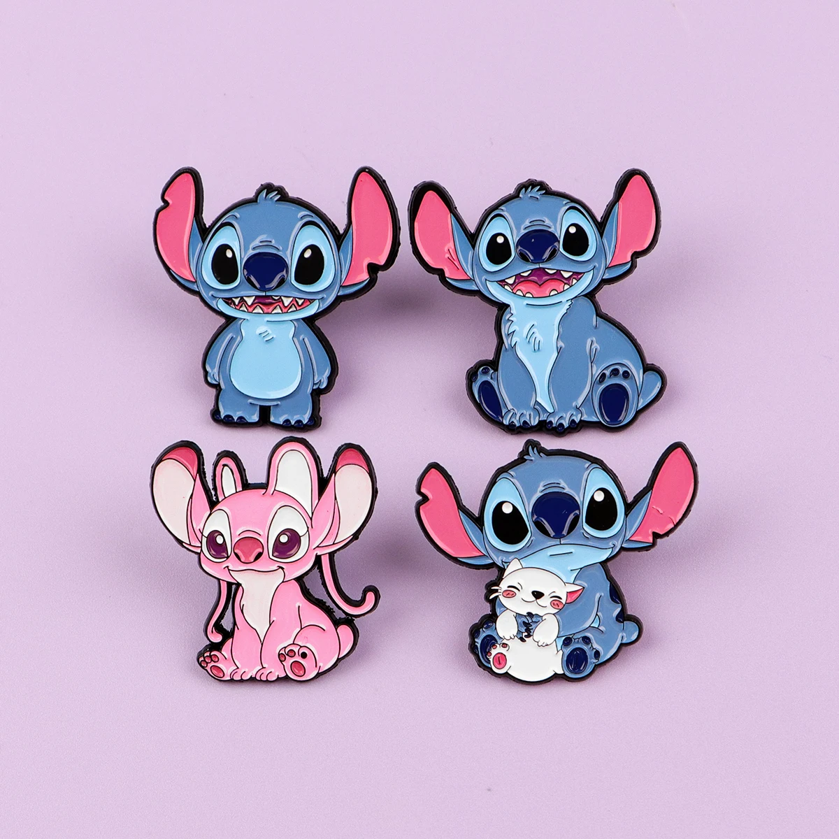 4 قطعة/المجموعة لطيف الكرتون غرزة المينا دبابيس أنيمي مجموعة بروش التلبيب شارة بدبوس على ظهره الملابس والاكسسوارات هدايا مجوهرات الأزياء