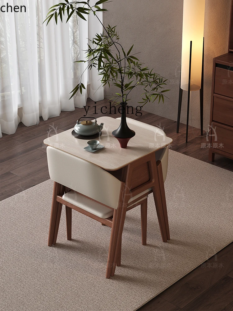 Hxl log varanda mesa de chá mesa de chá do agregado familiar pequena sala de estar lazer mesa de madeira maciça e cadeira grupo