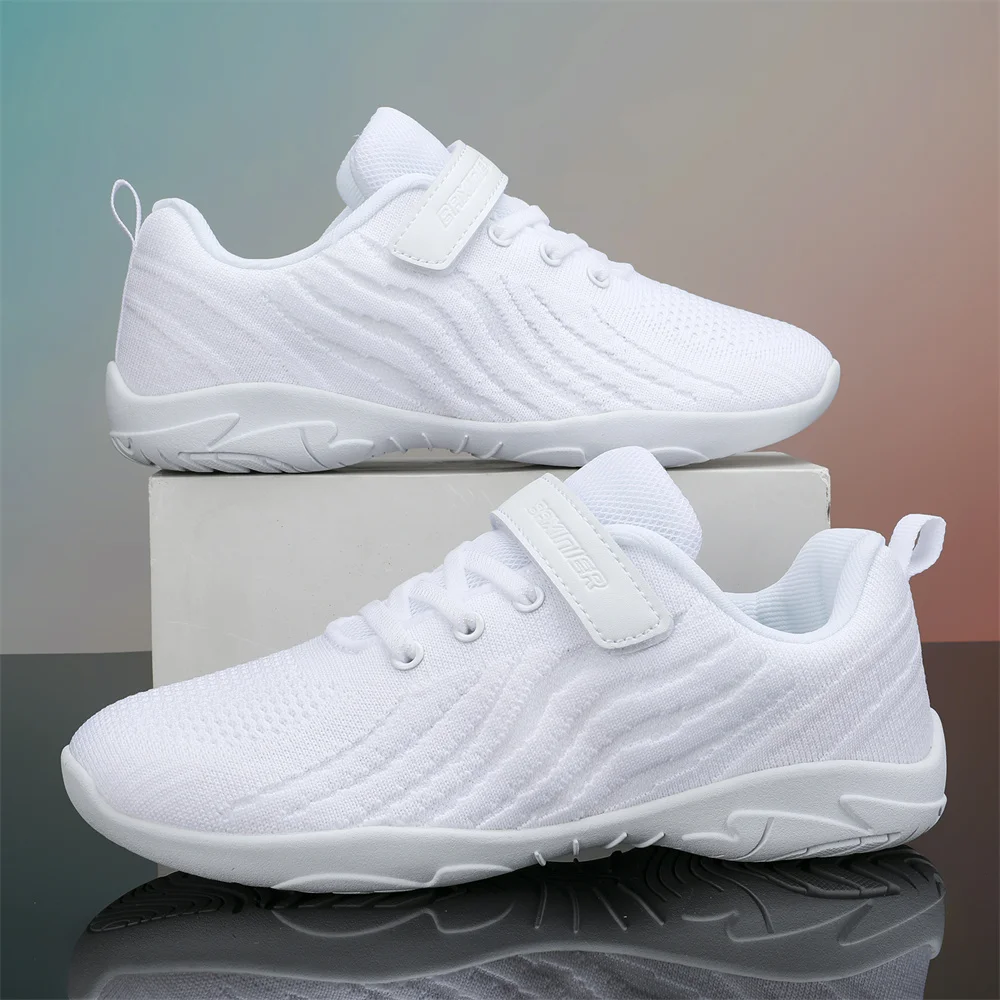 BAXINIER Girls Cheer Shoes White Cheerleading Dance Sneakers per Youth Shool Walking Shoes scarpe da Tennis per allenamento atletico