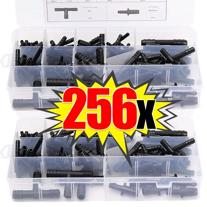 

Universal Automotive Vacuum Hose Connector Kit Straight Tee Reducer Nylon Fitting for Car Repair Turbo Intake Assortment Part