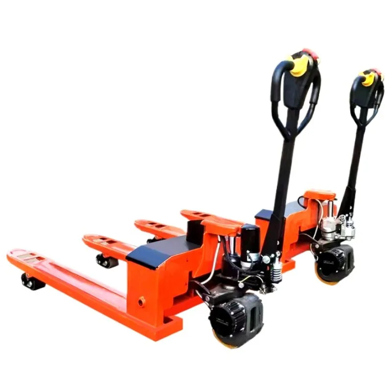 

Electric hydraulic lift forklift semi automatic construction site warehouse off road climbing loading and unloading vehicle