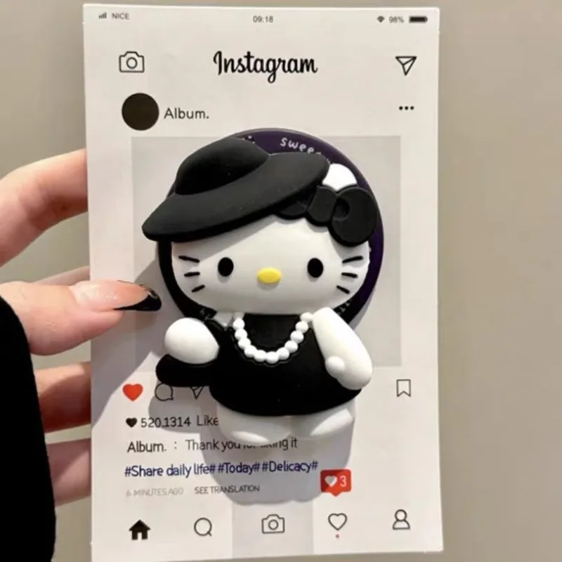 Kawaii hello kitty suporte magnético bonito dos desenhos animados brinquedo telescópico airbag suporte preguiçoso acessórios de mesa presente do estudante atacado