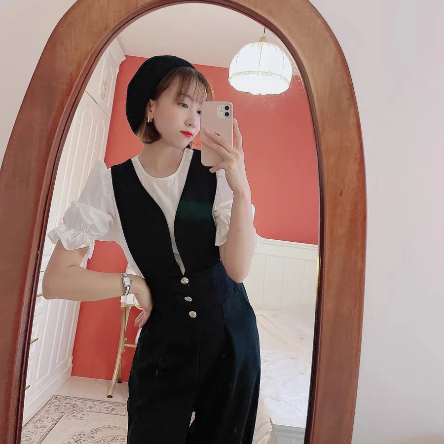 Jumpsuits Women Wide Leg High Waist Office Ladies Sleeveless Ins Fashion Solid All-match Classic Female Clothes OOTD New Arrival