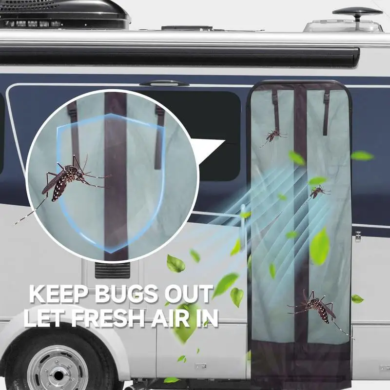 Summer Anti Bug Mosquito Fly Net Door Curtains Mesh Automatic Closing Door Screen Kitchen Curtain RV Accessories