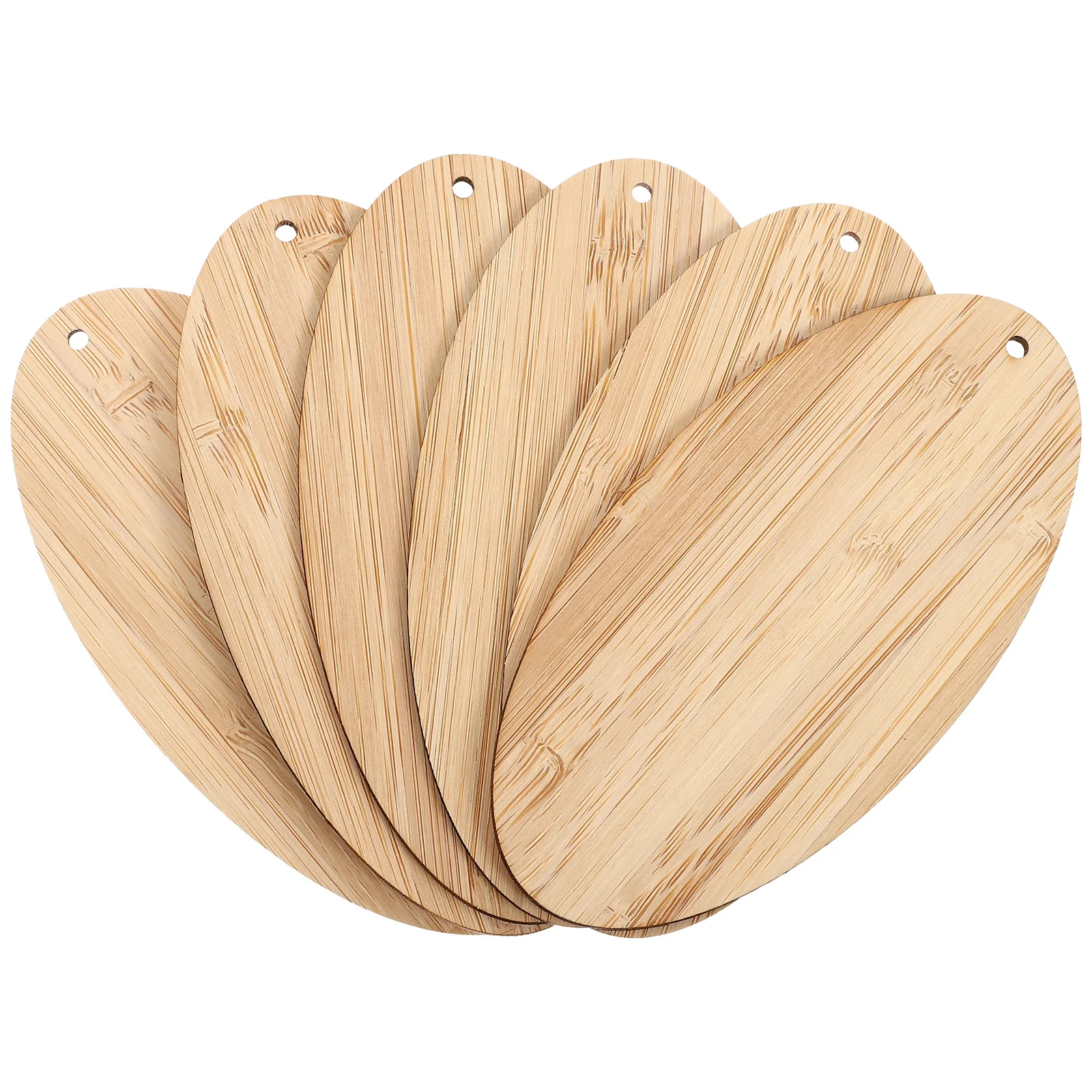 

6Pcs DIY Bamboo Blank Bookmarks Oval Shape Thick Book Page Markers Students Gift DIY Blank Bookmarks Student Stationery