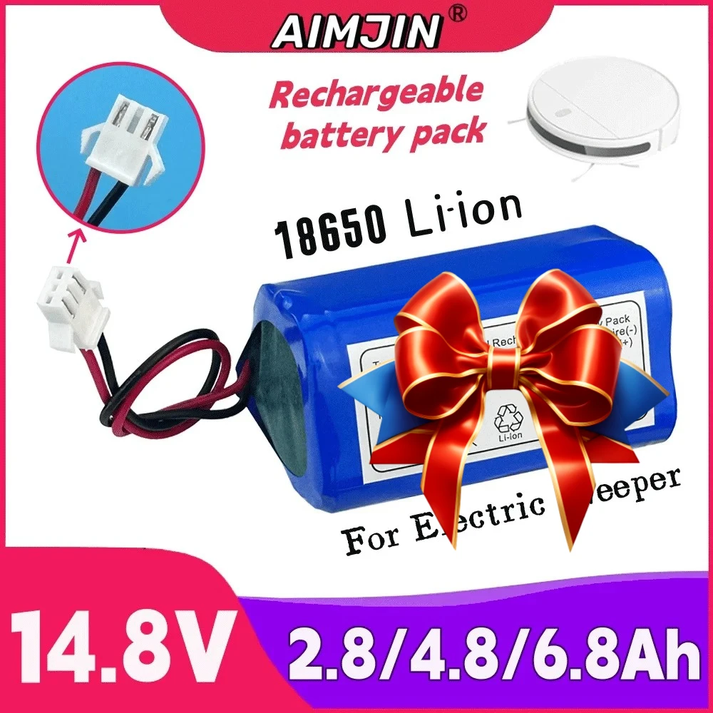 

Newly upgraded 14.8V 2800/4800/6800mAh Li-ion Battery Pack SM 3P Plug For Airrobo P20 Robot Vacuum Cleaner