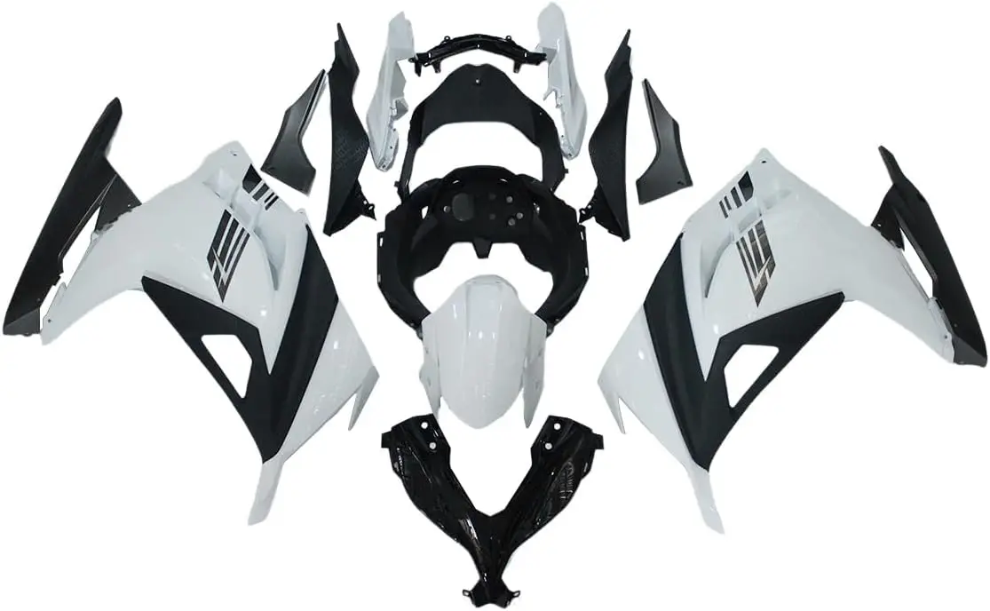 

Комплект белого обтекателя из АБС-пластика, подходит для Kawasaki EX300R Ninja 300 2013 2014 2015 2016 2017, обтекатели мотоцикла, кузов