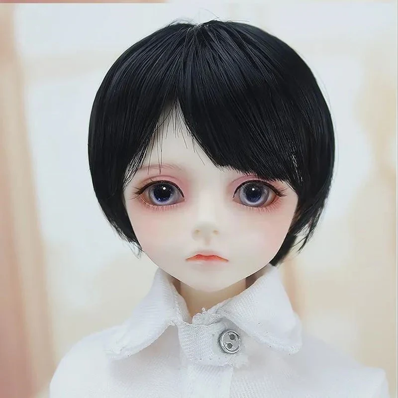 1/4 Bjd 인형 가발 머리 둘레 19-21cm 패션 브라운/핑크/블랙 헤어 인형 액세서리 아기 인형 드레스 장난감 선물