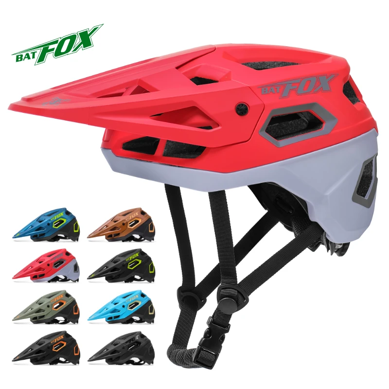 

BATFOX Mtb Helmet Accessories With Sports Camera Base Racing Riding Cycling Helmet For Men Women Ultralight MTB Bicycle Helmet