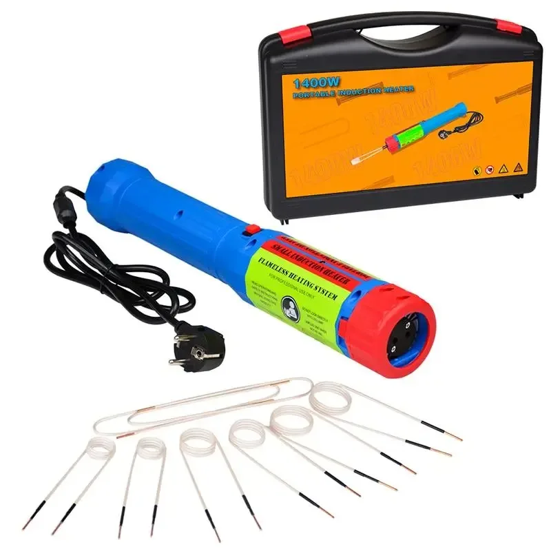 NEW 1400W Induction Heater Kit Automotive 110V/220V Flameless Heat Induction Heating Machine Car Repair Tool with 8/10Coils
