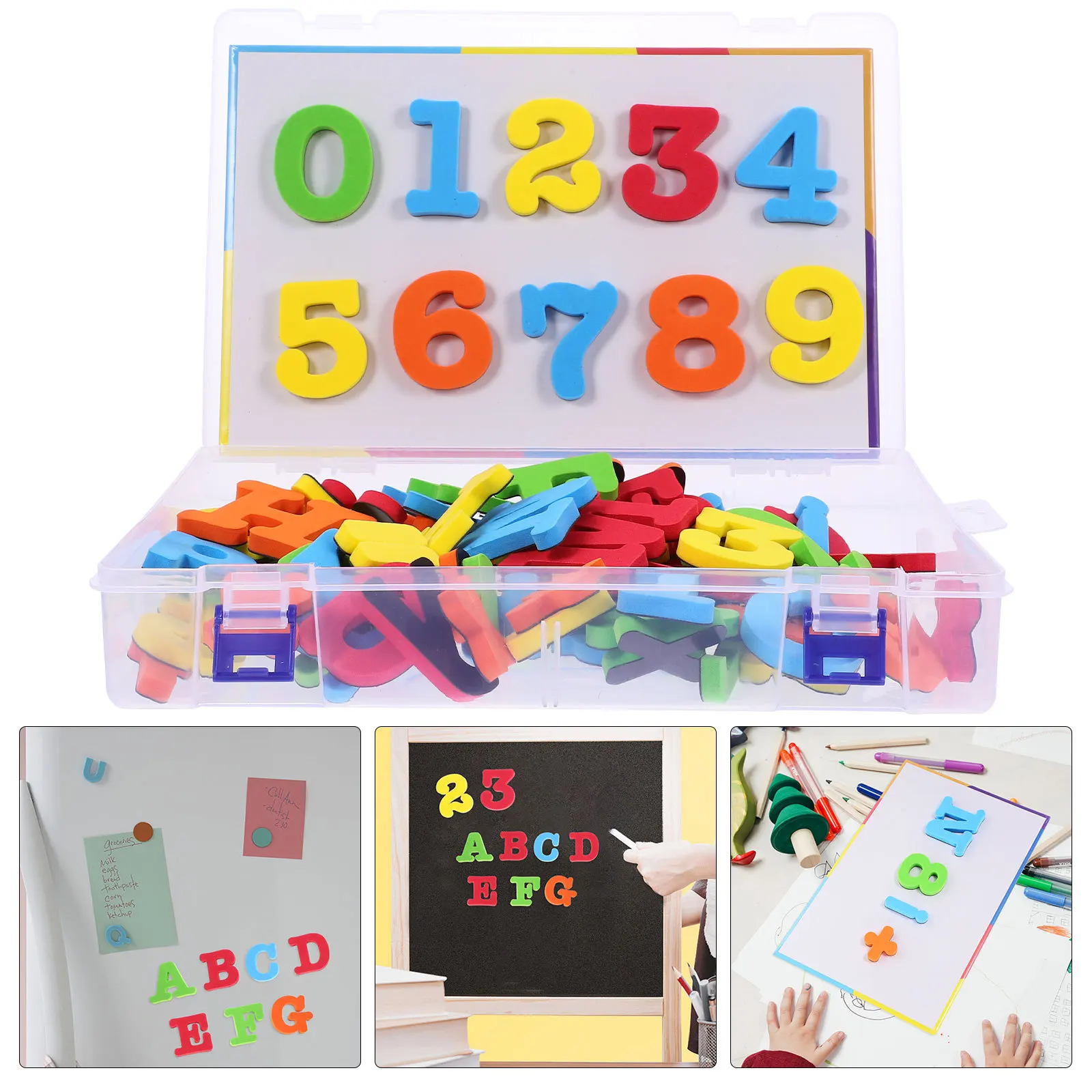 1Set Magnetic Letter Number Symbol Alphabet Fridge Magnets Preschool Educational Learning Set for Refrigerator Cognitive Sticker