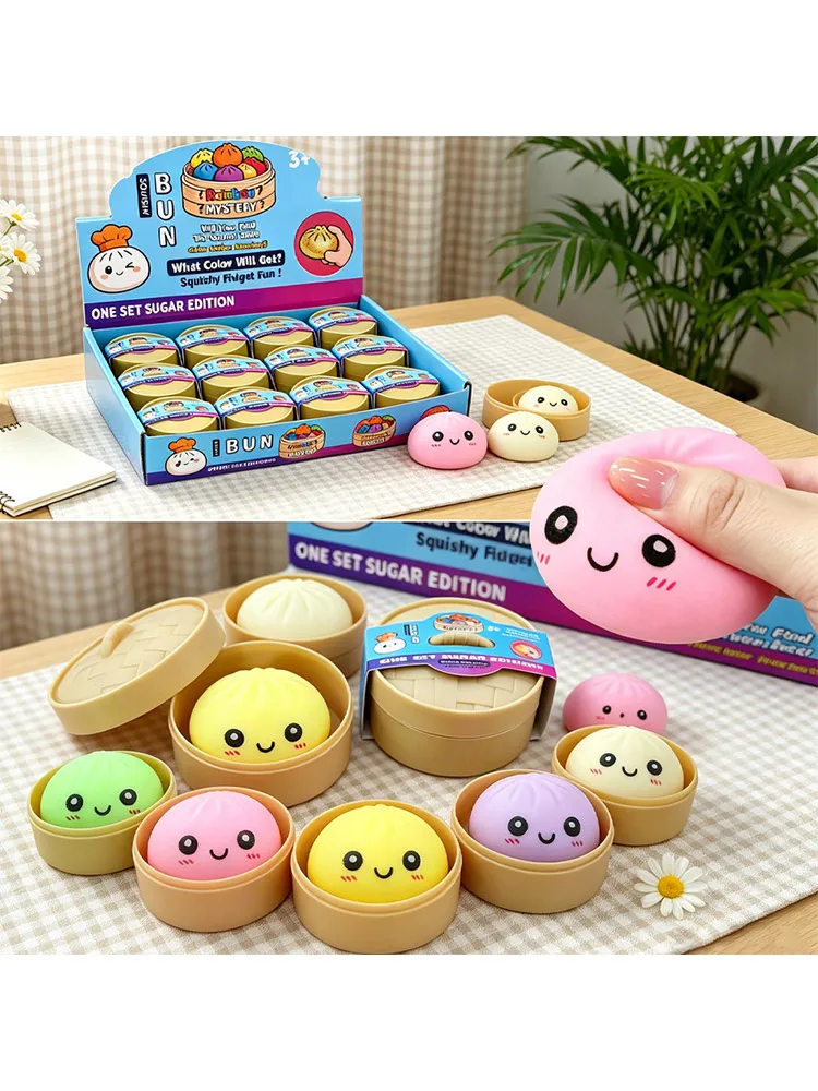 Blind Box Premium Simulations-Dumpling Weiches Buntes Stressabbau-Spielzeug, Anti-Angst Fidget-Geschenk zur Linderung von ADHS & Druck