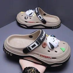 Fashion Clogs For Men EVA Light Hole Garden Shoes Outdoor Male Beach Sandals Home Bathroom Shoe Unisex Casual Slides