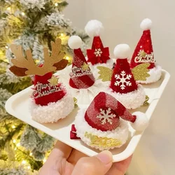 Christmas Women Hair Clip Children Girls Cute Elk 3d Hat Hairpin Barrette Hairgrips Headwear Party Decoration Hair Accessories