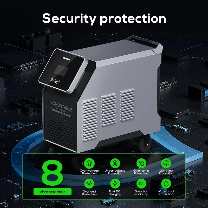 Ovrod 20KW Portable Electric Car Charger CCS DC Fast EV Charger Station with Convenient DC Charging Input Voltage 220V