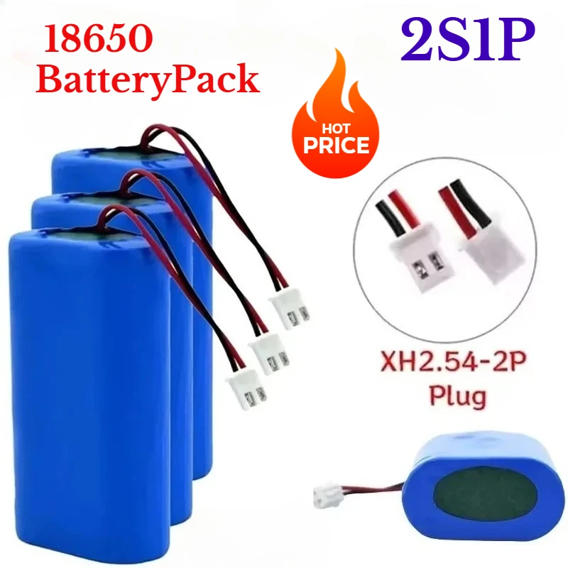 2S1P 18650 7.4V BatteryPack Batteries XH2.54 PLUG 1500mah 3000mah 3500mah 4000mah 1500mah 3400mah Rechargeable Battery Plug+PCB