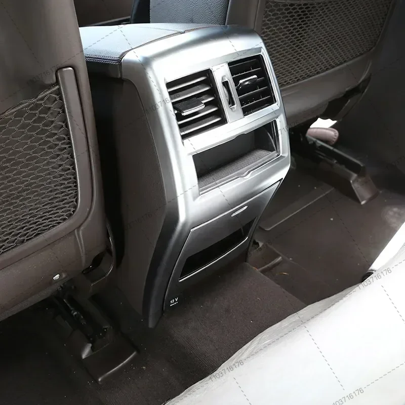 For Mercedes Benz GLE  GLS GL ML320 350 400 2013-19 ABS Silver Car Rear Row Air Conditioning Vent Frame Stickers Car Accessories