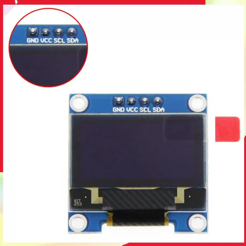 B18B 10X 0.96 Inch IIC I2C Serial GND 128X64 OLED LCD LED Display Module SSD1306 For Arduino Kit White Display